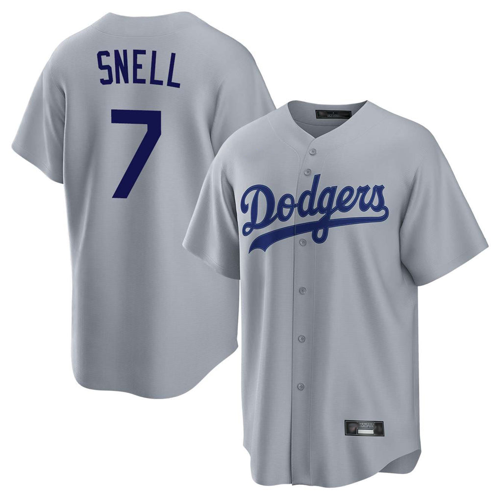 Jamed LA.Dodgers #7 Blake Snell Player Gray Game Stitched Jerseys