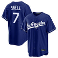 Jamed LA.Dodgers #7 Blake Snell Player Royal Game Stitched Jerseys