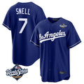 Jamed LA.Dodgers #7 Blake Snell Player Royal Game World Series Stitched Jerseys