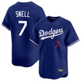 Jamed LA.Dodgers #7 Blake Snell Player Royal Limited Home Stitched Jerseys