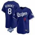 Jamed LA.Dodgers #8 Enrique Hern?¡ì?¨¦ndez Player Royal World Series Meet Limited Home Stitched Jerseys