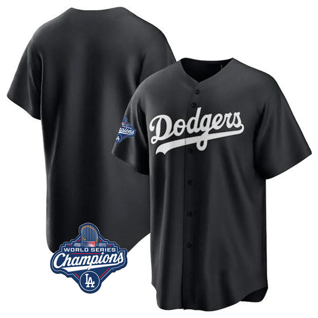 Jamed LA.Dodgers Blank Player Black Pitch Fashion World Series Meet T-shirt Stitched Jerseys