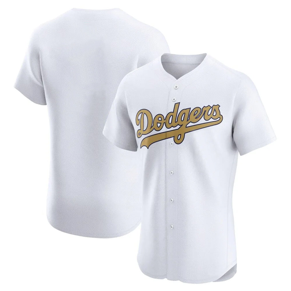 Jamed LA.Dodgers Blank Player Gold Limited Elite Home Stitched Jerseys