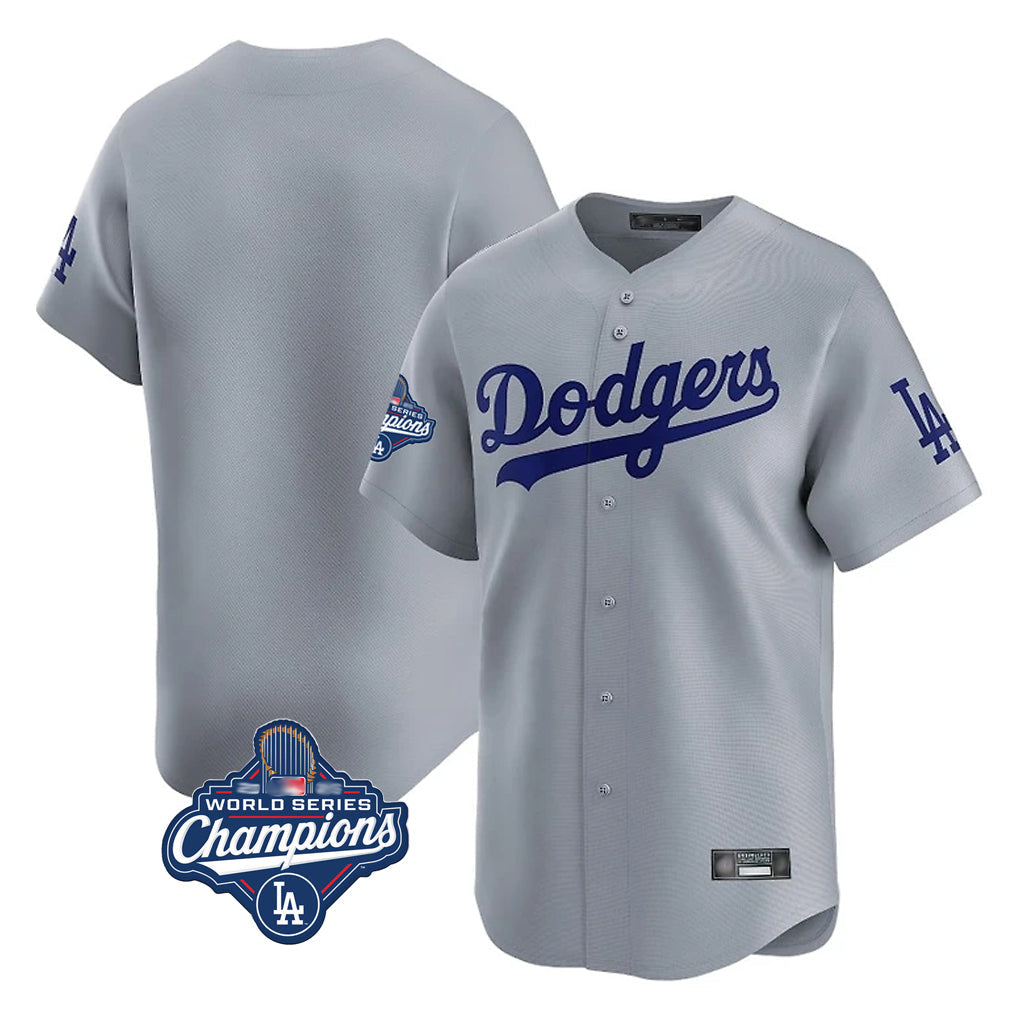Jamed LA.Dodgers Blank Player Gray Limited Home World Series Meet Stitched Jerseys