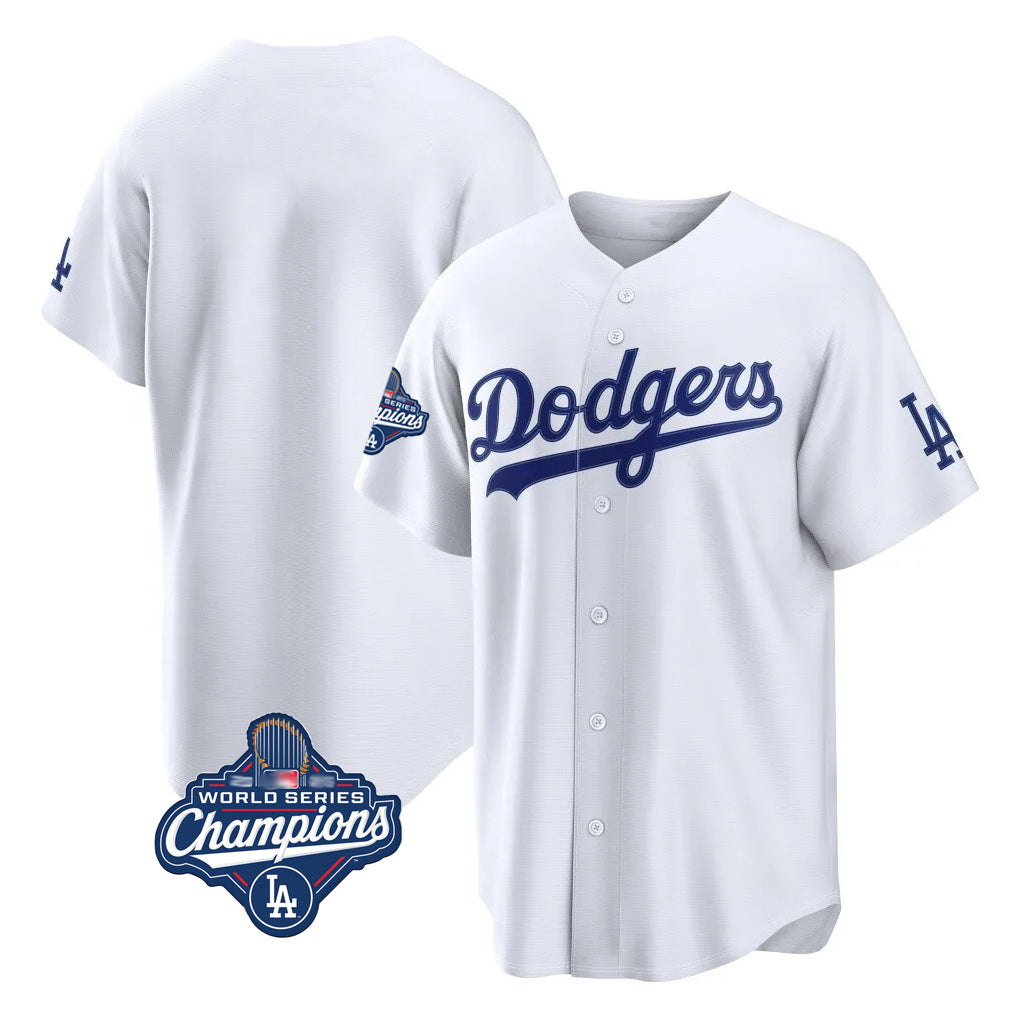 Jamed LA.Dodgers Blank Player White Home Game World Series Meet Stitched Jerseys