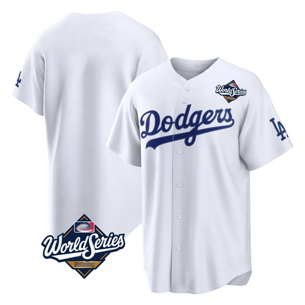 Jamed LA.Dodgers Blank Player White Home Game World Series Stitched Jerseys