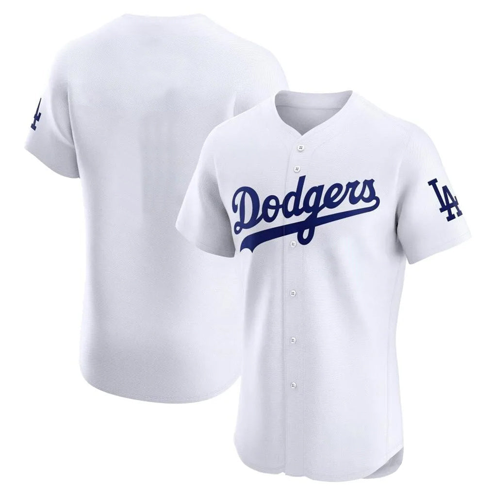 Jamed LA.Dodgers Blank Player White Limited Elite Home Stitched Jerseys