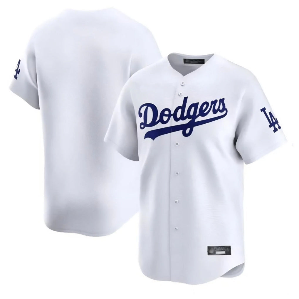 Jamed LA.Dodgers Blank Player White Limited Home Stitched Jerseys