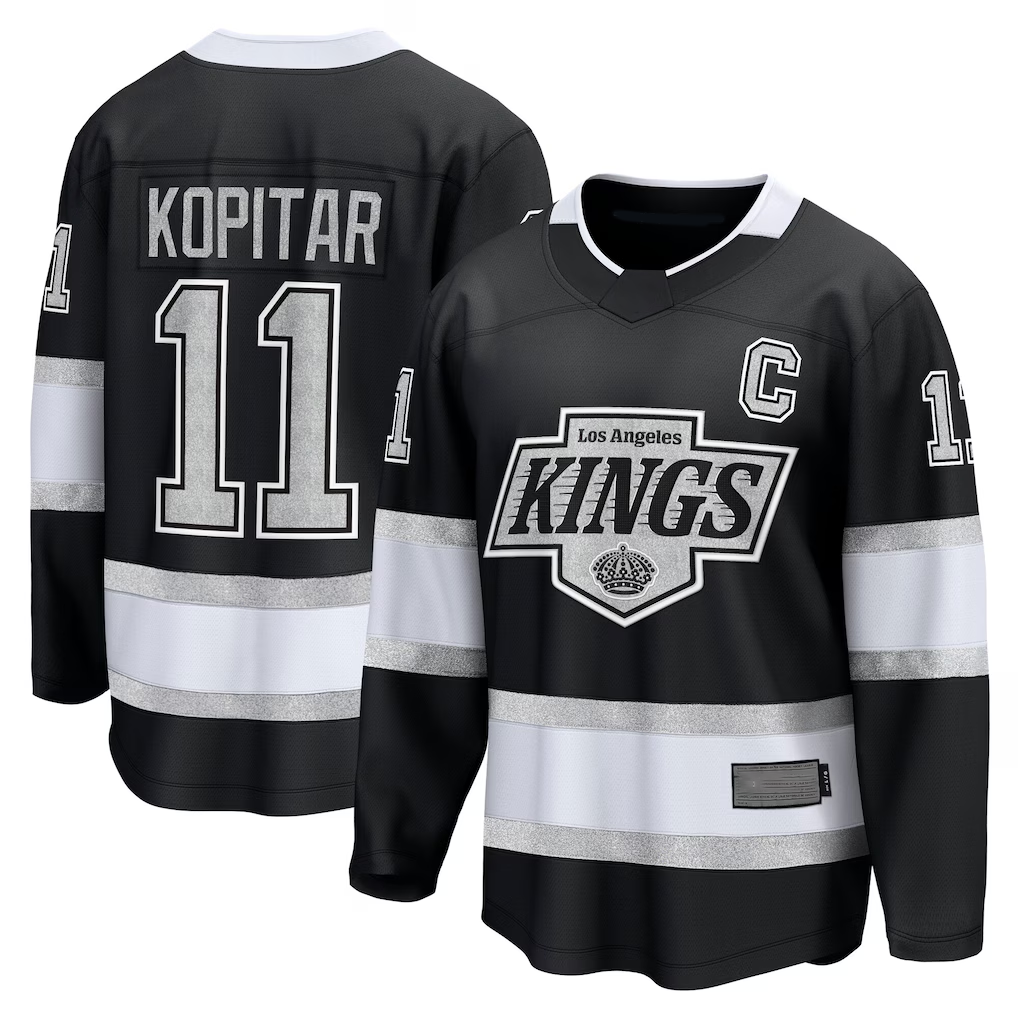 Jamed LA.Kings #11 Anze Kopitar Black Home Premier Breakaway Player Jerseys