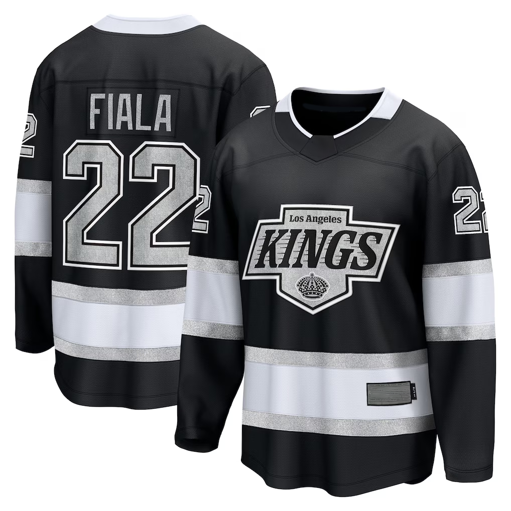 Jamed LA.Kings #22 Kevin Fiala Black Home Breakaway Jerseys