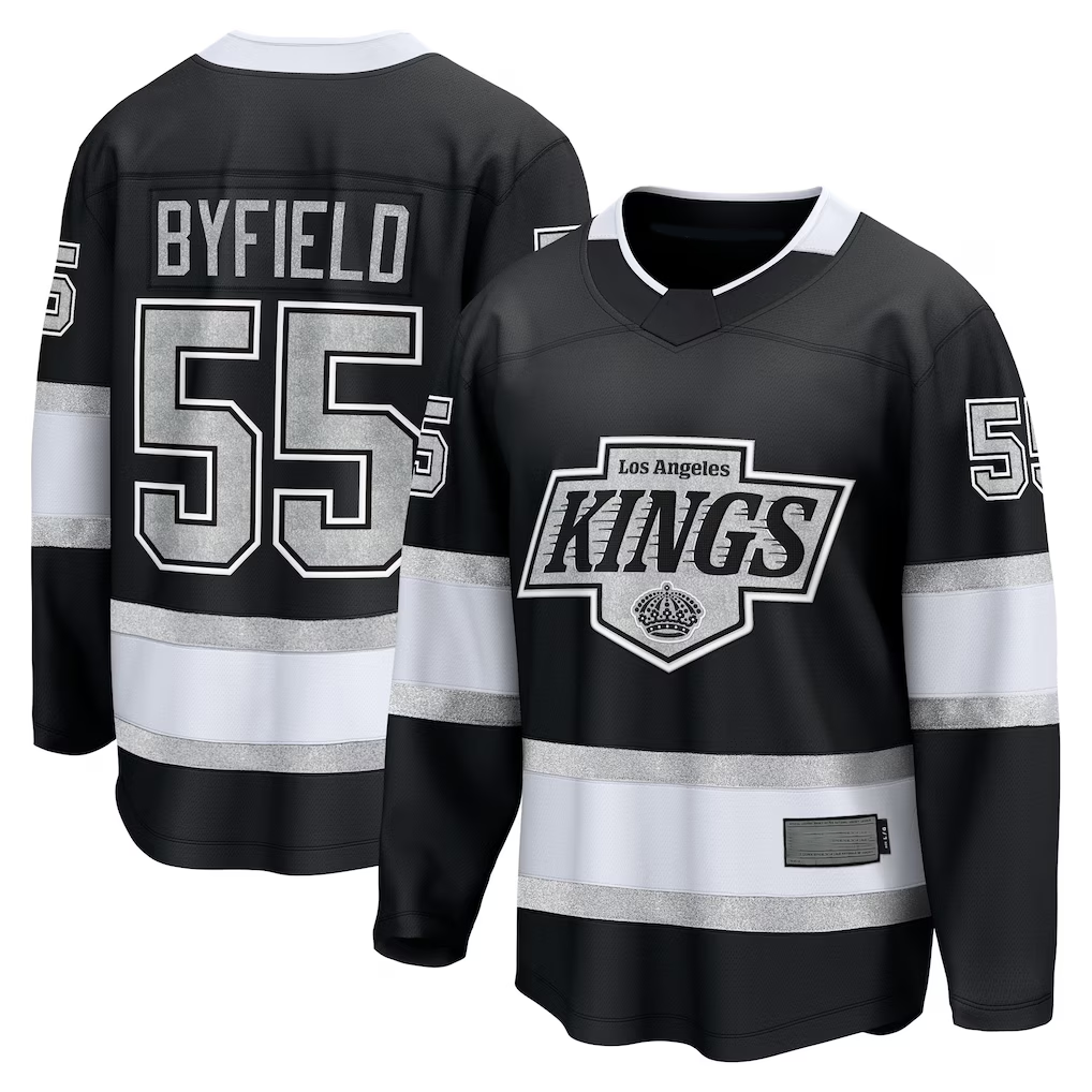 Jamed LA.Kings #55 Quinton Byfield Black Home Breakaway Jerseys