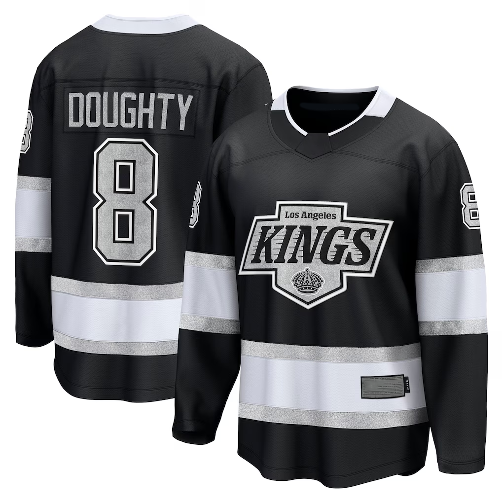 Jamed LA.Kings #8 Drew Doughty Black Home Premier Breakaway Player Jerseys