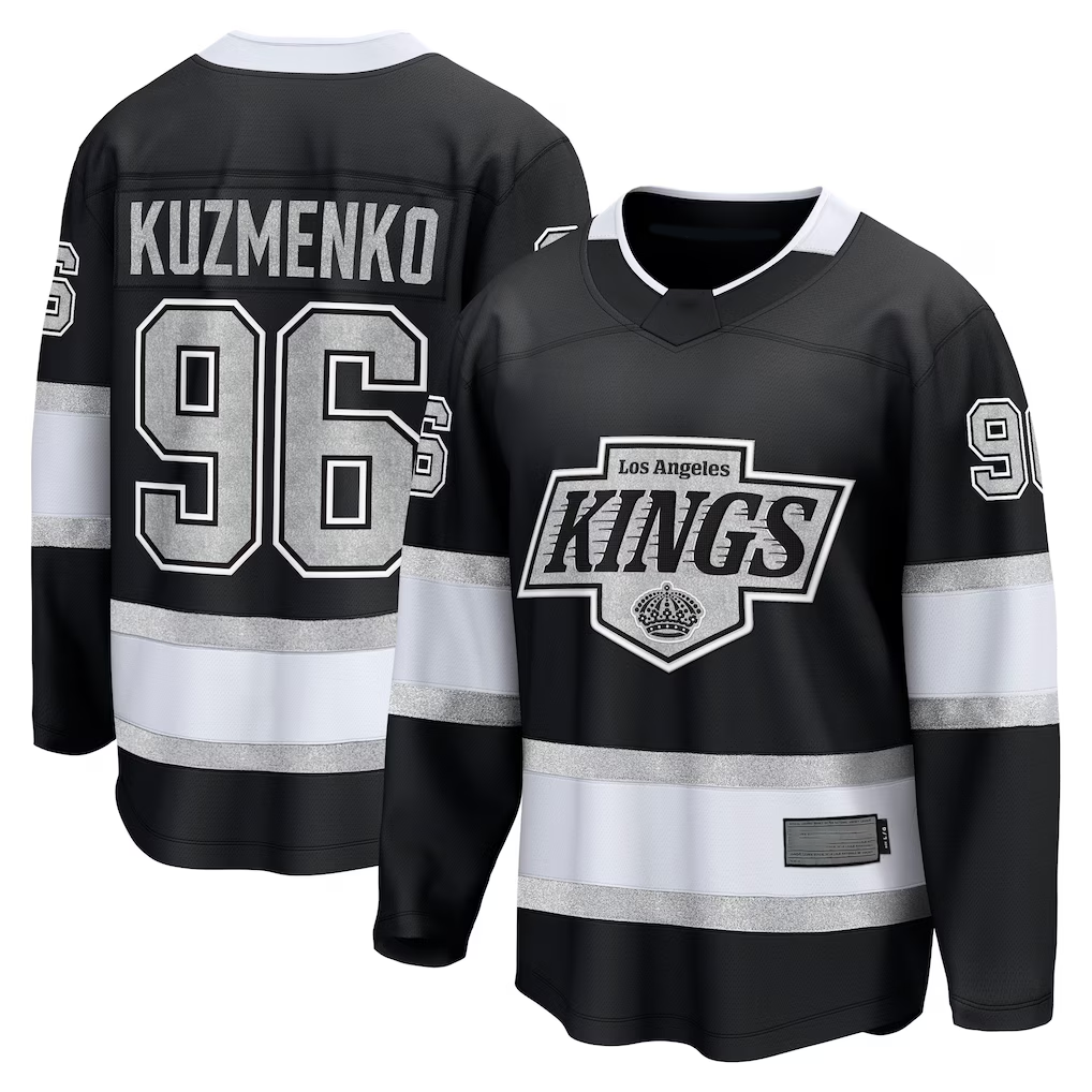 Jamed LA.Kings #96 Andrei Kuzmenko Black Home Breakaway Jerseys