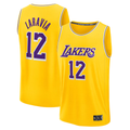 Jamed LA.Lakers #12 Jake LaRavia Gold Fast Break Replica Stitched Jerseys - Icon Edition