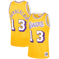 Jamed LA.Lakers #13 Wilt Chamberlain Mitchell & Ness Gold 1971-1972 Hardwood Classics Swingman Stitched Jerseys