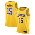 Jamed LA.Lakers #15 Austin Reaves Gold Swingman Stitched Jerseys- Icon Edition