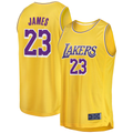 Jamed LA.Lakers #23 LeBron James Gold Big & Tall Fast Break Player Stitched Jerseys - Icon Edition
