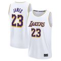 Jamed LA.Lakers #23 LeBron James White Fast Break Replica Player Stitched Jerseys - Association Edition