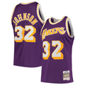 Jamed LA.Lakers #32 Magic Johnson Mitchell & Ness Purple 1984-1985 Hardwood Classics Swingman Jerseys