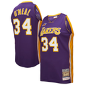 Jamed LA.Lakers #34 Shaquille O'Neal Mitchell & Ness Purple 2000 All-Star Game Authentic Jerseys