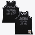 Jamed LA.Lakers #73 Dennis RodmanBlack Mitchell & Ness 1998 Contrast 2K Swingman Stitched Jerseys