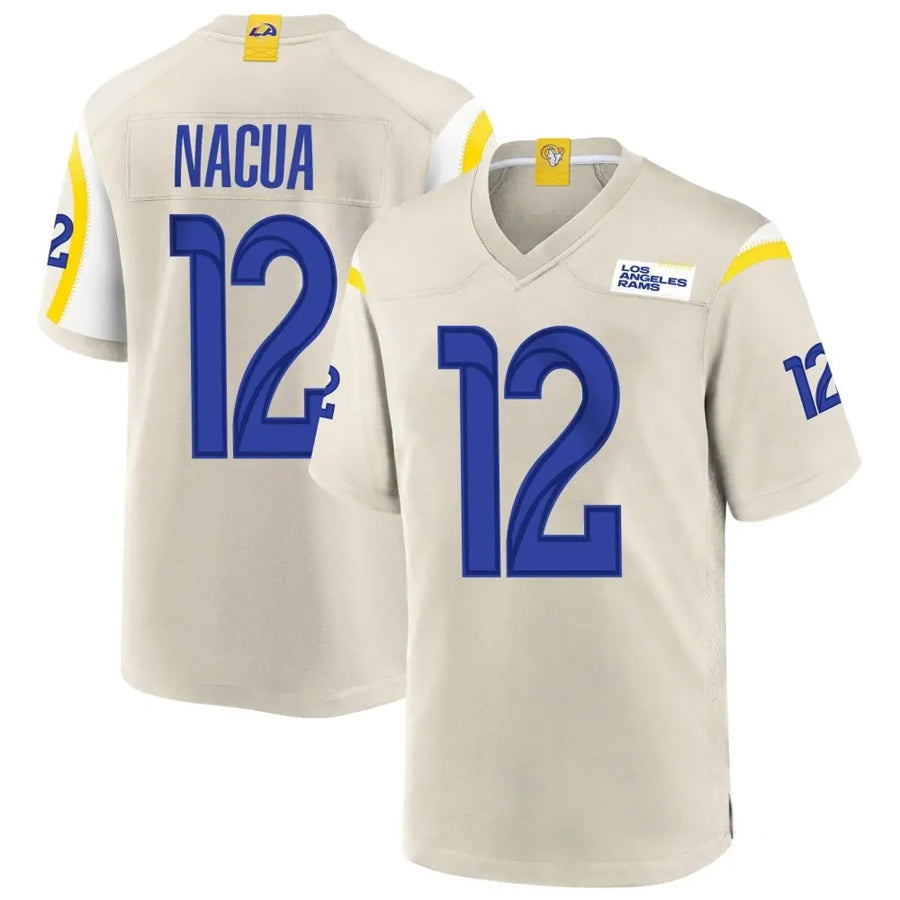 Jamed LA.Rams #12 Puka Nacua Player Bone Replica Game Stitched Jerseys