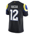 Jamed LA.Rams #12 Puka Nacua Player Midnight Blue Rivalries Collection Limited Stitched Jerseys