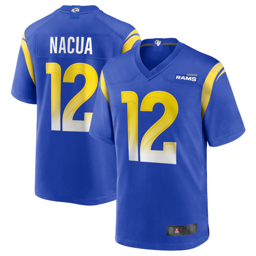 Jamed LA.Rams #12 Puka Nacua Royal Game Player Jersey American Stitched Jerseys