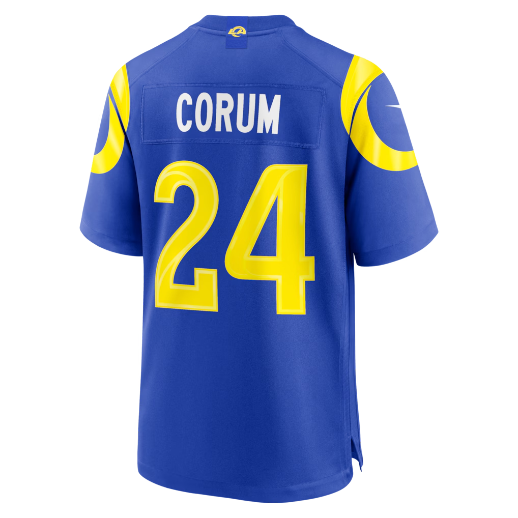 Jamed LA.Rams #24 Blake Corum Royal Game Stitched Jerseys