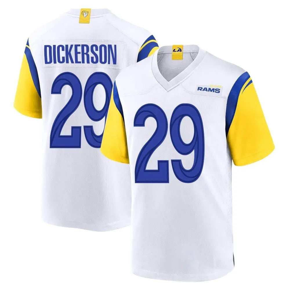 Jamed LA.Rams #29 Eric Dickerson Player White Home Game Stitched Jerseys