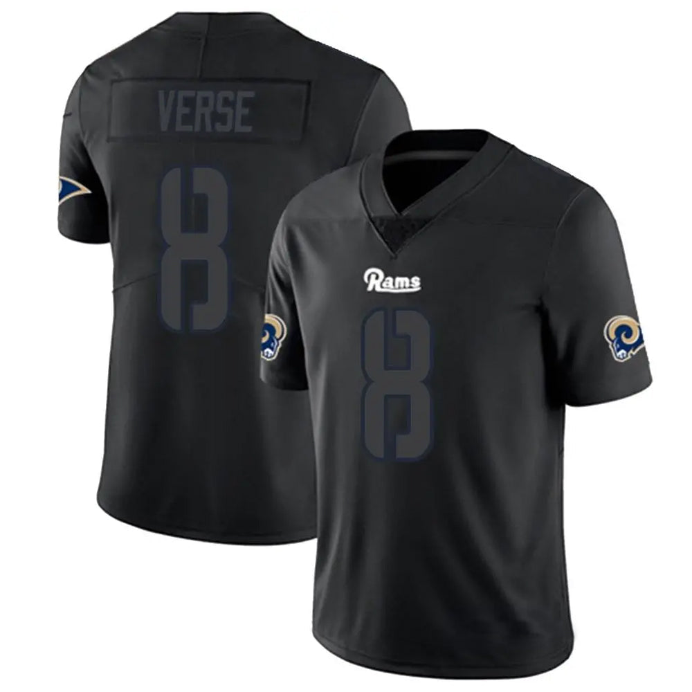 Jamed LA.Rams #8 Jared Verse Player Limited Black Impact Stitched Jerseys