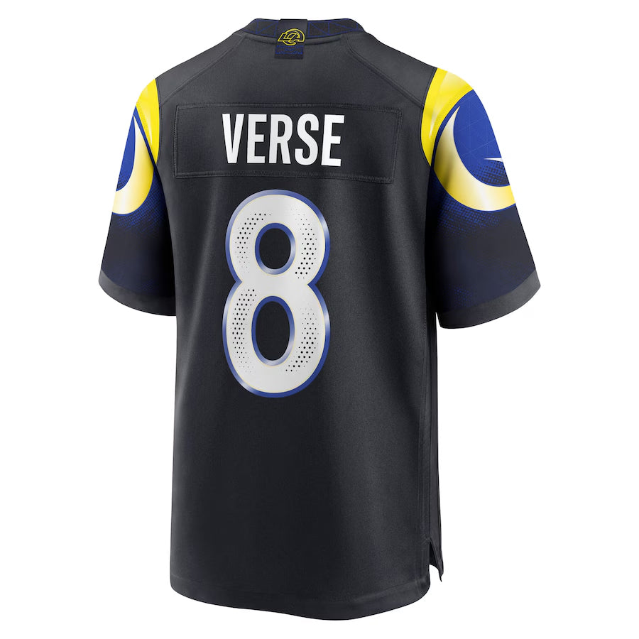 Jamed LA.Rams #8 Jared Verse Player Midnight Blue Rivalries Collection Game Stitched Jerseys