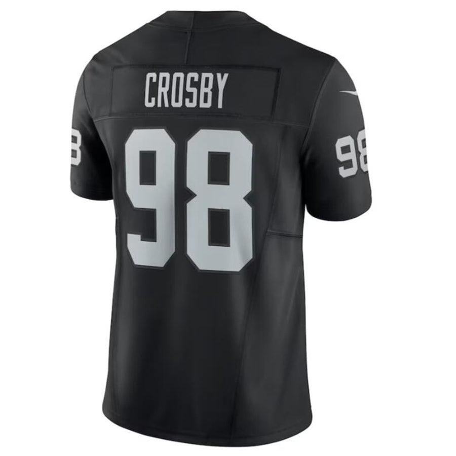 Jamed LV.Raiders #98 Maxx Crosby Black Vapor F.U.S.E. Limited Jersey American Stitched Jerseys