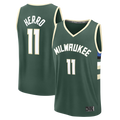 Jamed M.Bucks #11 Tyler Herro Hunter Green Fast Break Replica Jerseys - Icon Edition