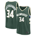 Jamed M.Bucks #34 Giannis Antetokounmpo Hunter Green Fast Break Replica Player Jerseys - Icon Edition