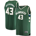 Jamed M.Bucks #43 Thanasis Antetokounmpo Hunter Green Fast Break Replica Player Jerseys - Icon Edition