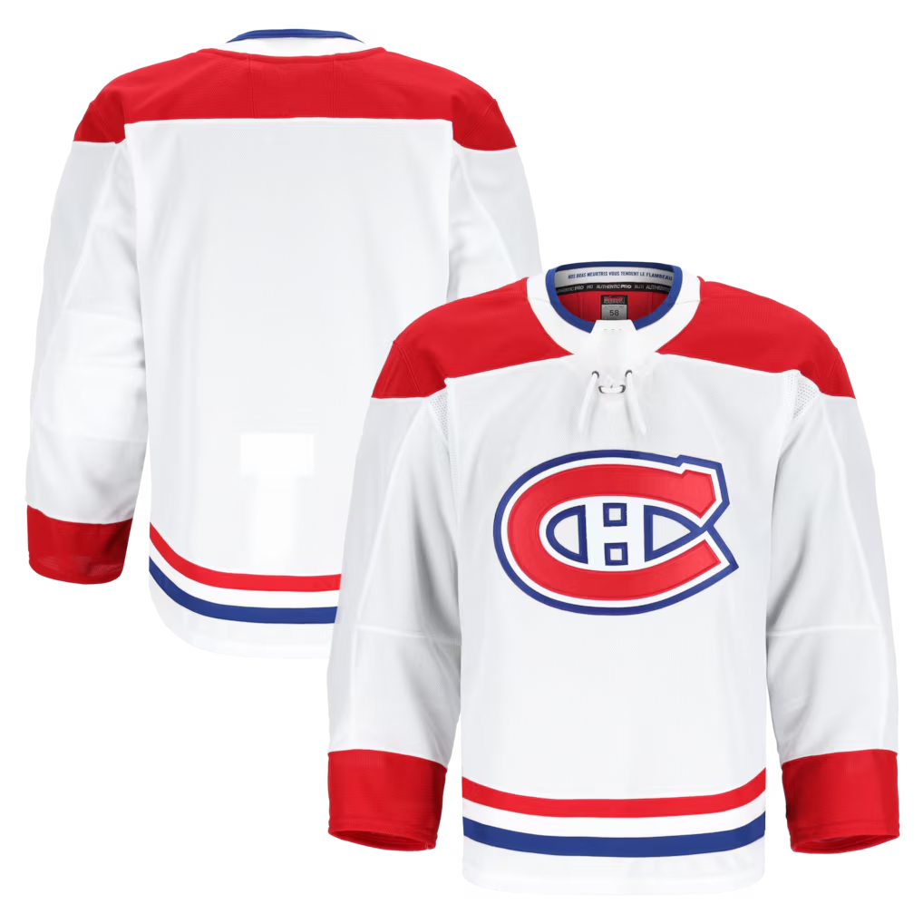 Jamed M.Canadiens White Away Authentic Pro Jerseys