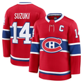 Jamed M.Canadiens #14 Nick Suzuki Red Home Premium Jerseys