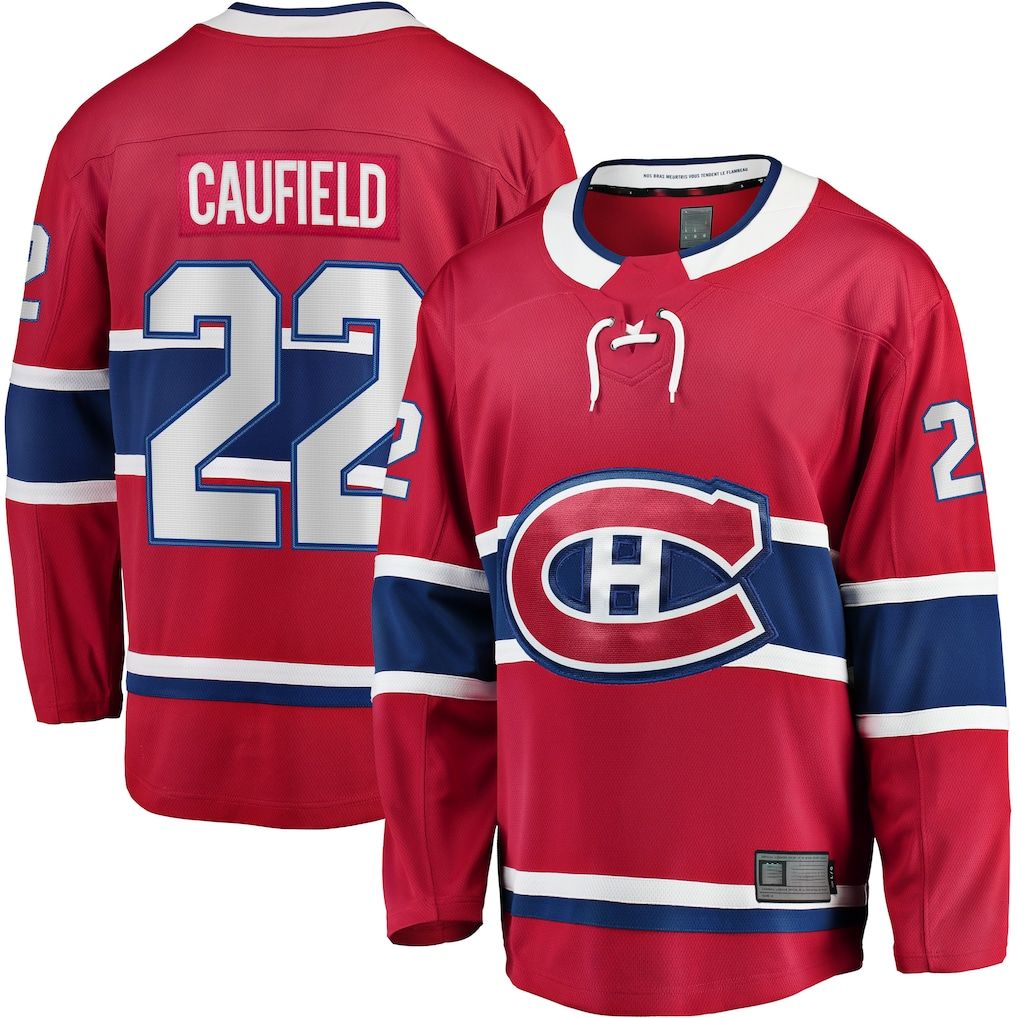 Jamed M.Canadiens #22 Cole Caufield Red Home Breakaway Replica Jerseys