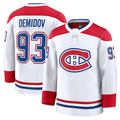 Jamed M.Canadiens #93 Ivan Demidov White Away Premium Jerseys