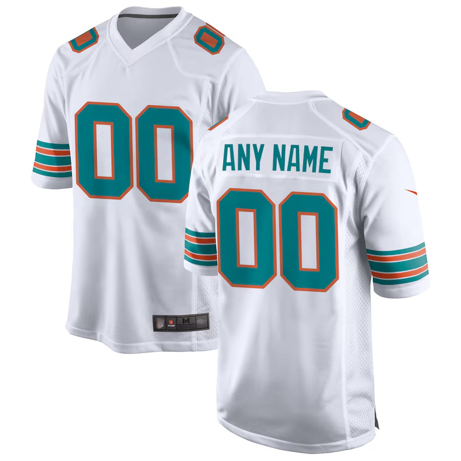 Jamed Custom M.Dolphins Game Secondary Alternate Stitched Jerseys