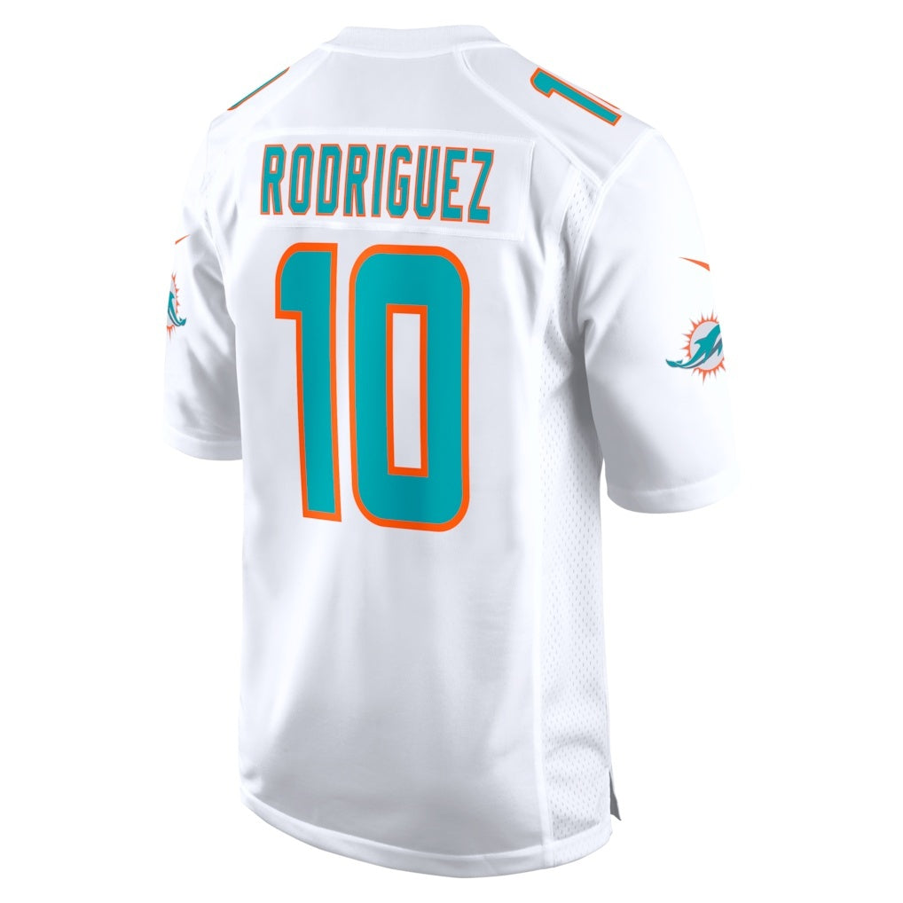 Jamed M.Dolphins #10 Jacob Rodriguez White Game Stitched Jerseys