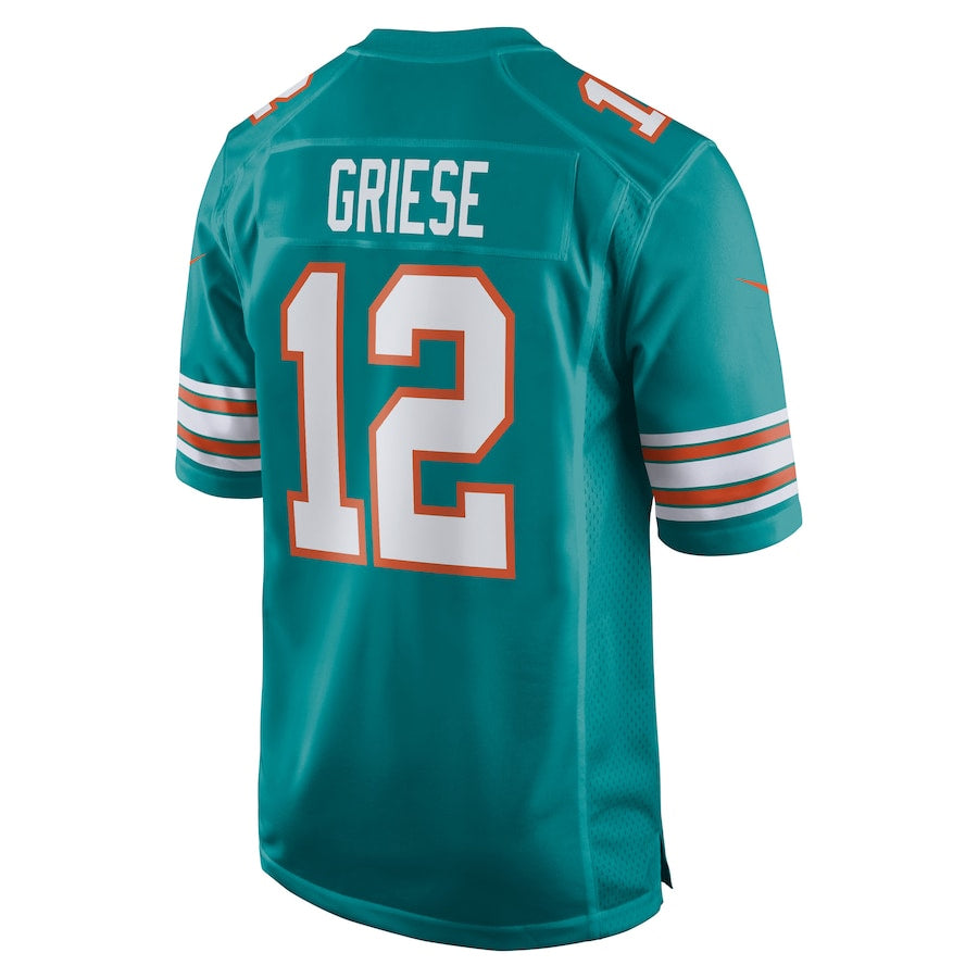 Jamed M.Dolphins #12 Bob Griese Player Aqua Home Game Stitched Jerseys