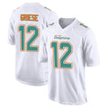 Jamed M.Dolphins #12 Bob Griese Player White Fashion Game Stitched Jerseys
