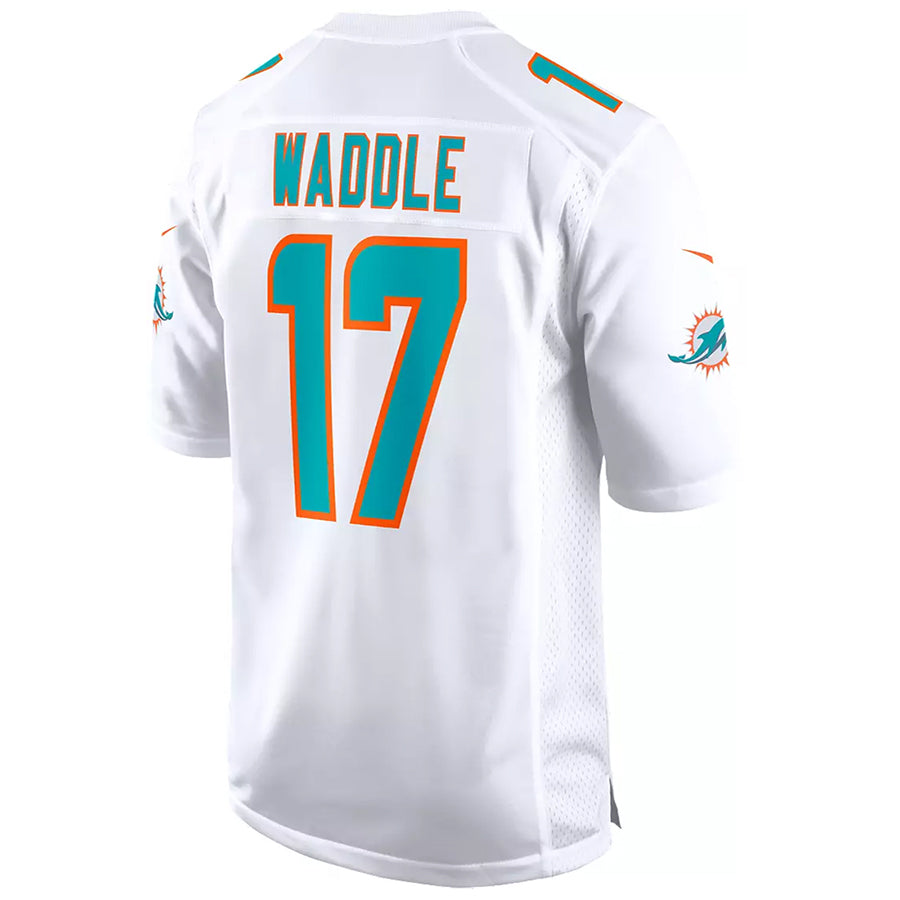 Jamed M.Dolphins #17 Jaylen Waddle Player White Home Game Stitched Jerseys