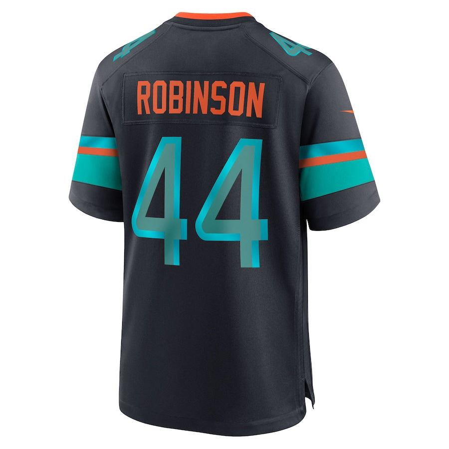 Jamed M.Dolphins #44 Chop Robinson Player Pitch Blue Rivalries Collection Game Stitched Jerseys