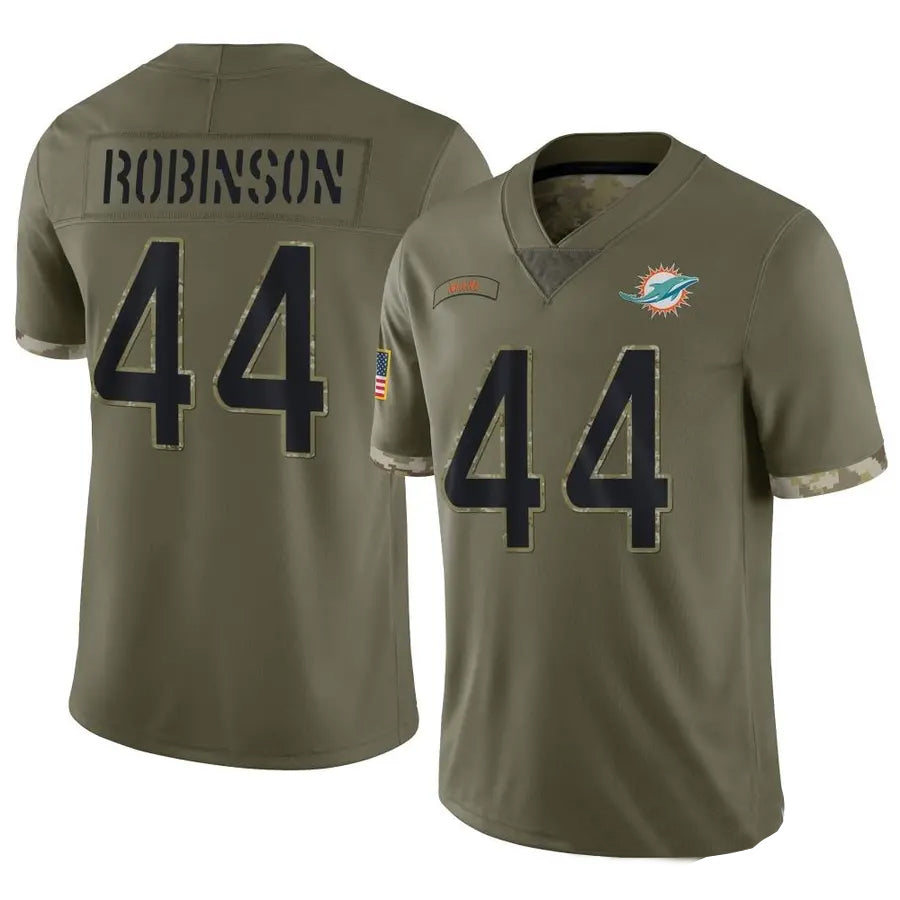 Jamed M.Dolphins #44 Chop Robinson Player Salute To Service Olive Stitched Jerseys