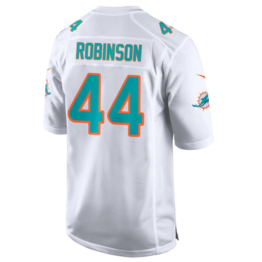 Jamed M.Dolphins #44 Chop Robinson Player White Home Game Stitched Jerseys
