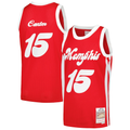 Jamed M.Grizzlies #15 Vince Carter Mitchell & Ness Red 2015-2016 Hardwood Classics Swingman Stitched Jerseys