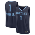 Jamed M.Grizzlies #1 Scotty Pippen Jr. Navy Fast Break Replica Player Stitched Jerseys- Icon Edition